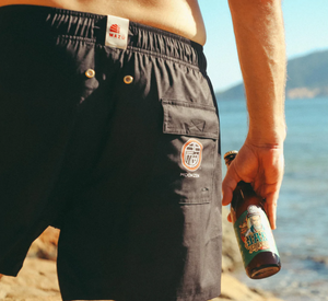 Door Gods Swim Shorts | Mazu Resortwear x Moonzen Brewery